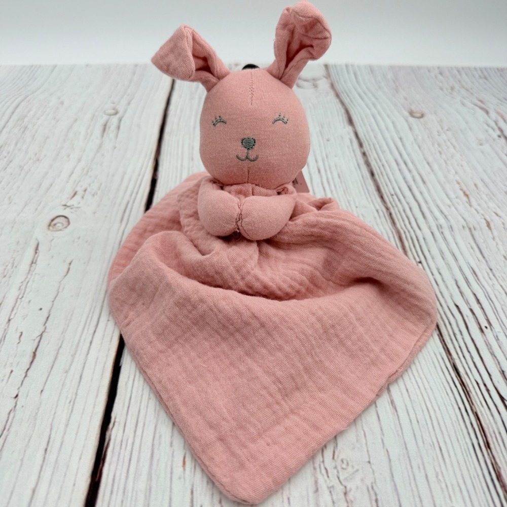 Carter's Child of Mine Pink Bunny Muslin Lovey Security Blanket CM01547-1SZ-WMT